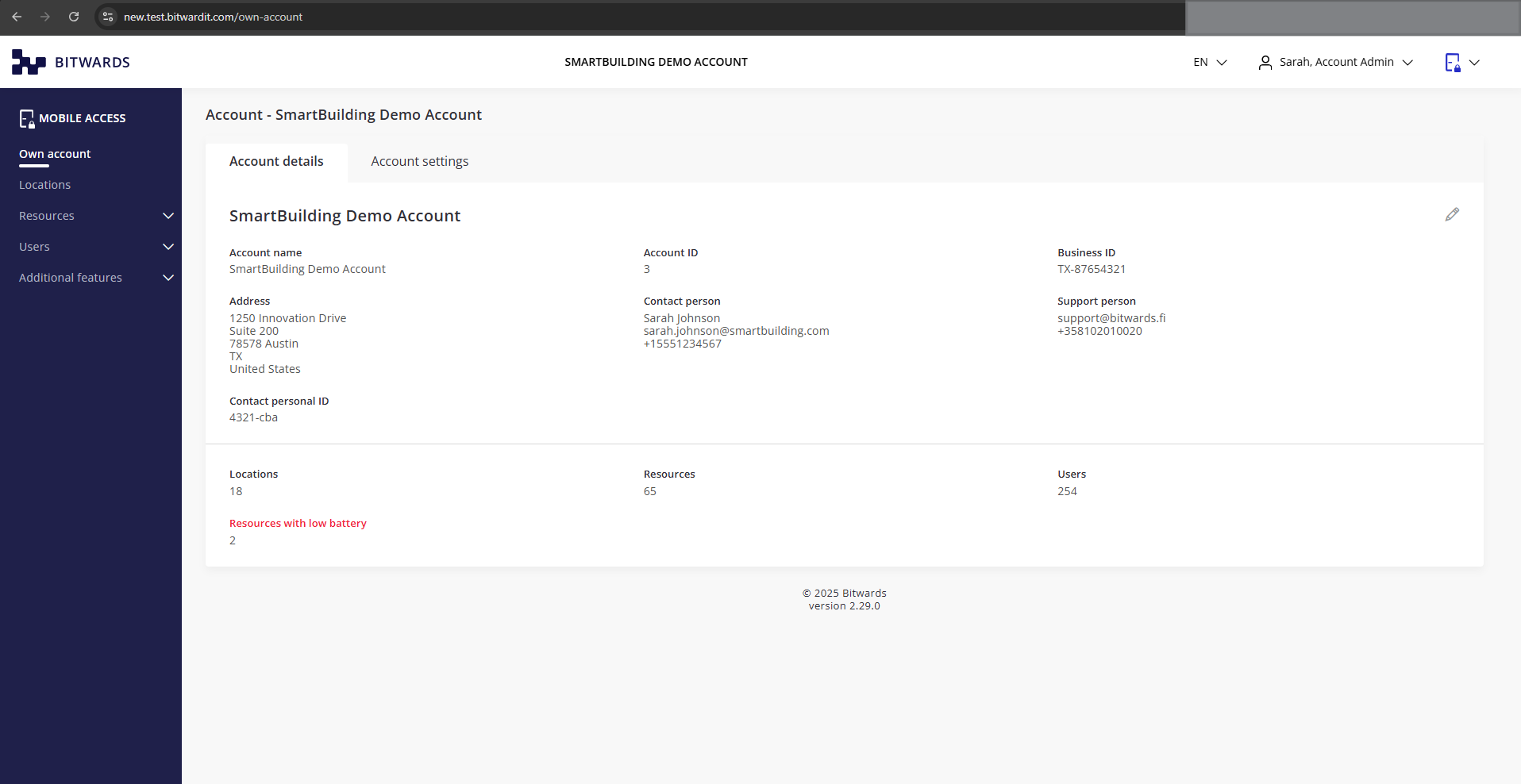 Account Details View
