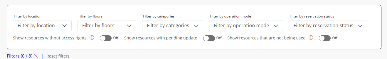 Resources Filters